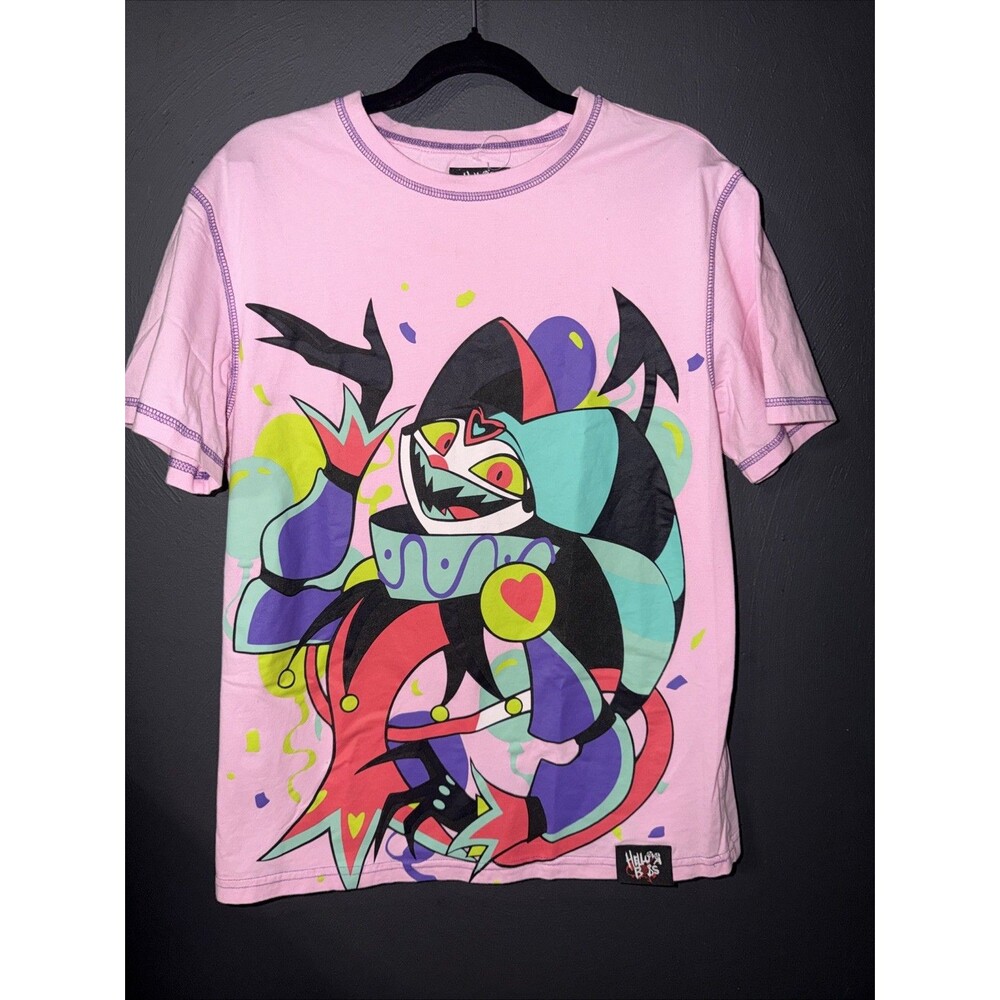 Hot topic Helluva Boss Fizzarolli Jumbo Print T-Shirt S Pink
